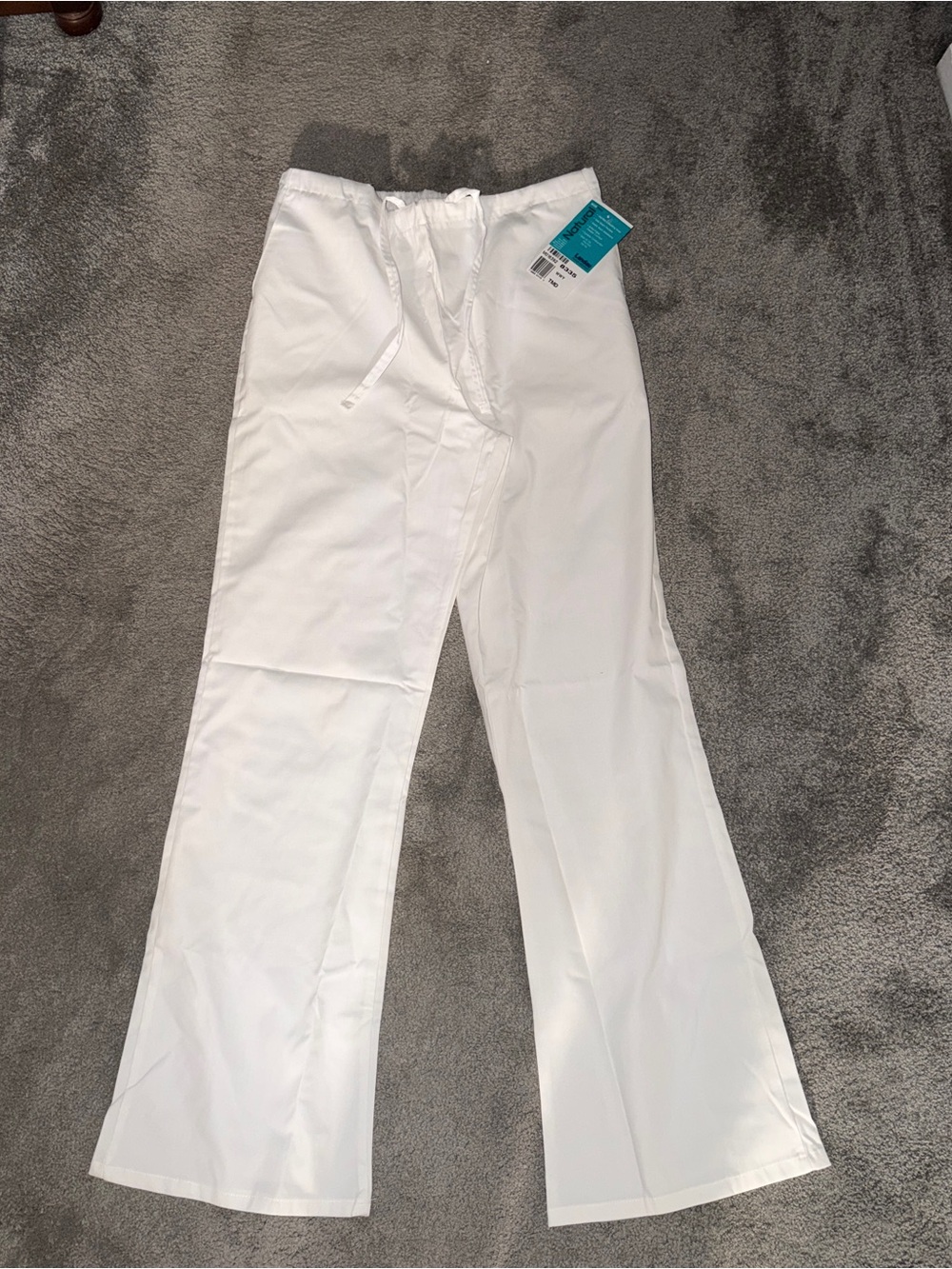 Landau- White Flare Scrub Pants